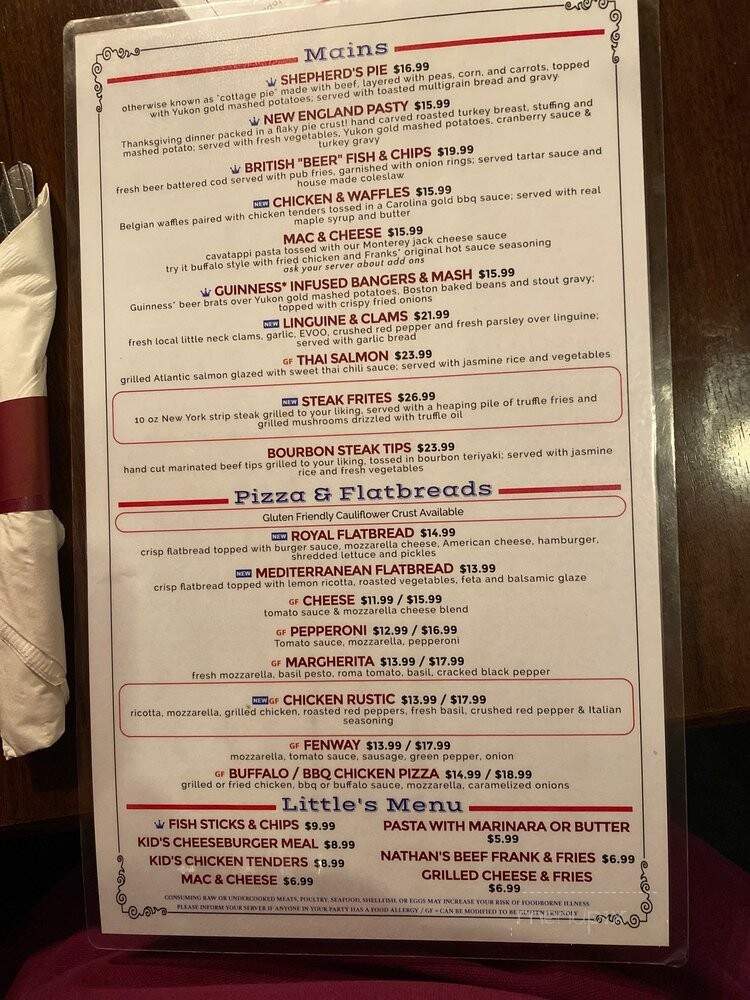 British Beer Co - Hyannis, MA menu_pic