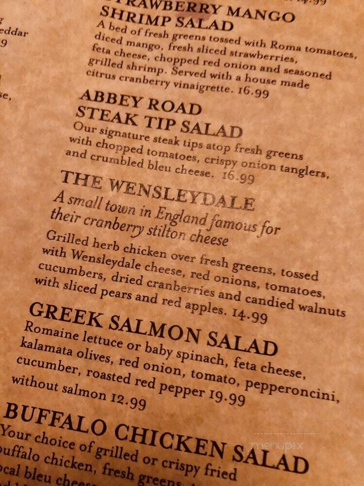 British Beer Co - Sandwich, MA menu_pic