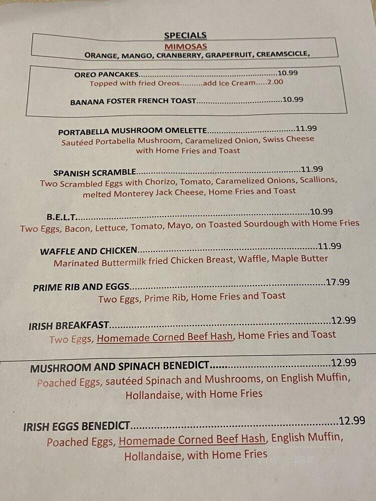 Broadway Restaurant - Worcester, MA menu_pic