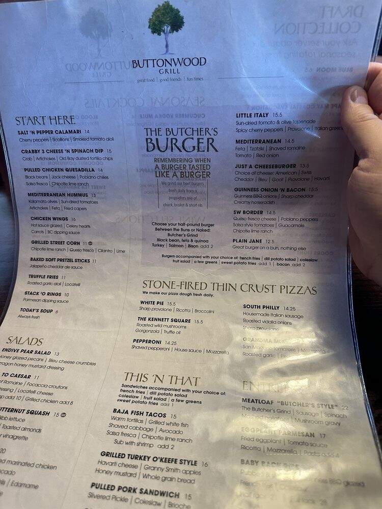 Buttonwood Grille - North Dartmouth, MA menu_pic