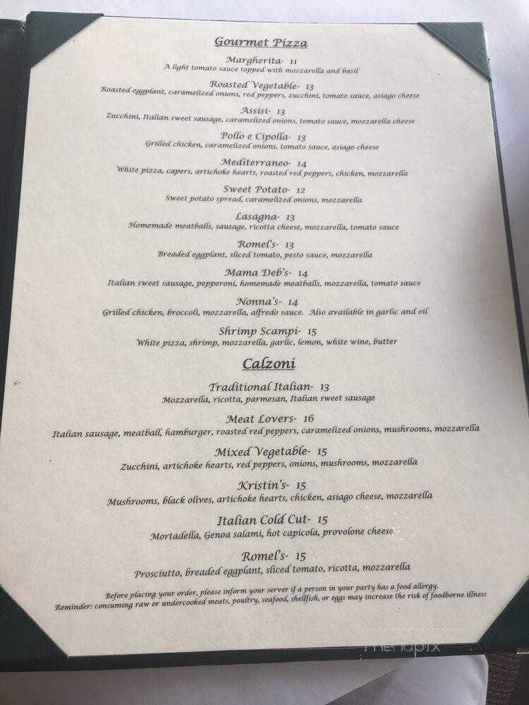 Cafe Assisi - Wrentham, MA menu_pic