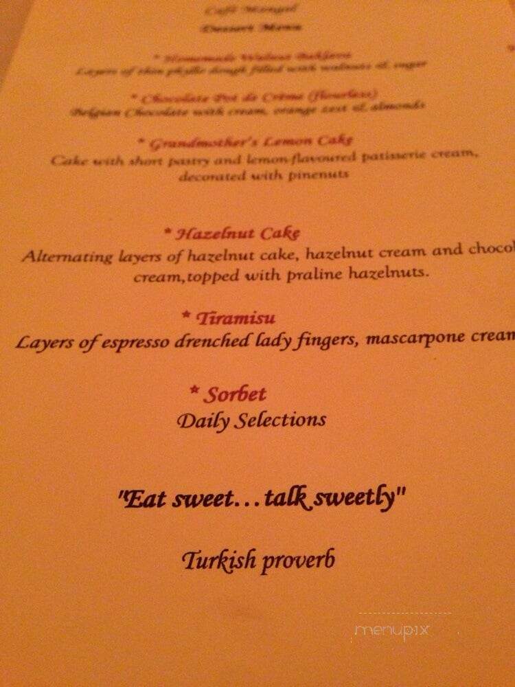 Cafe Mangal - Wellesley, MA menu_pic