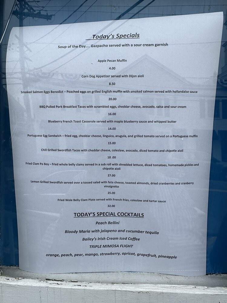 Captain's Table - Chatham, MA menu_pic