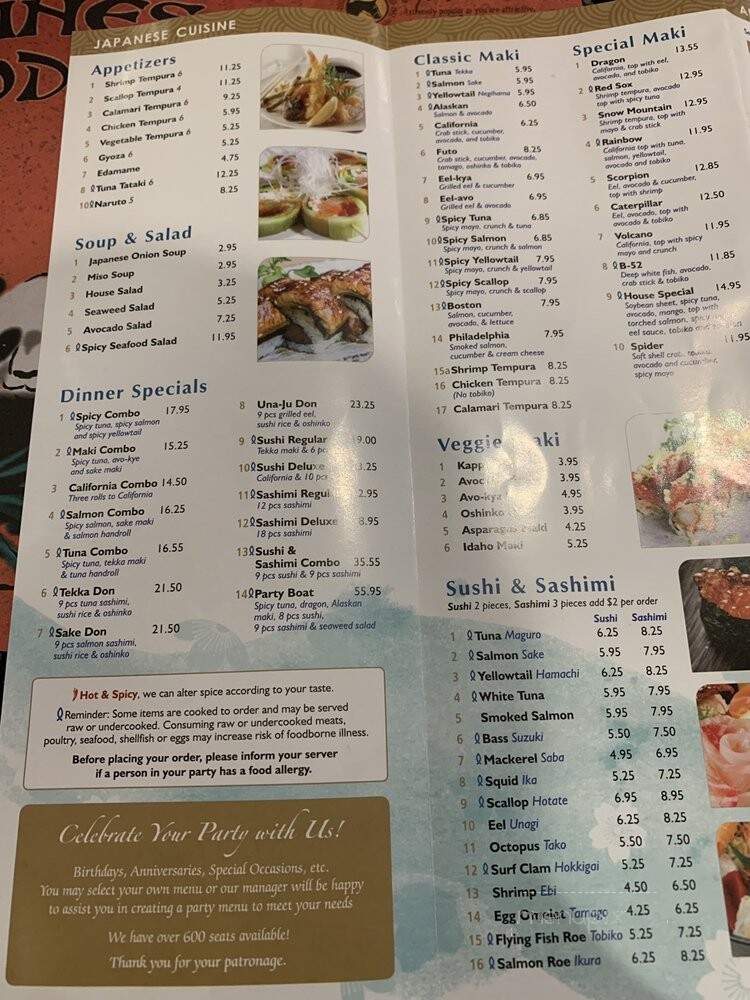 Chopsticks Restaurant - Leominster, MA menu_pic