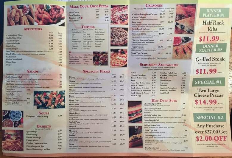 Chrisillas Restaurant - Everett, MA menu_pic
