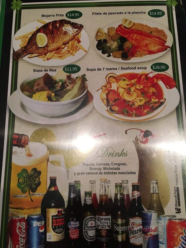 Curly's Restaurant - Chelsea, MA menu_pic