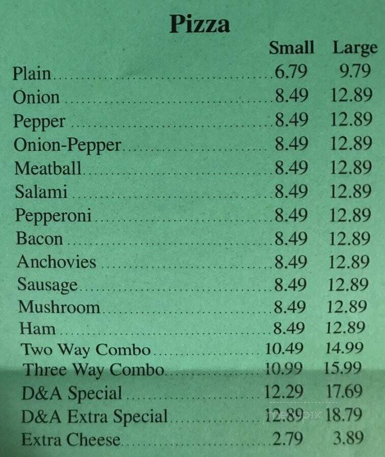 D & A House Of Pizza - Newton, MA