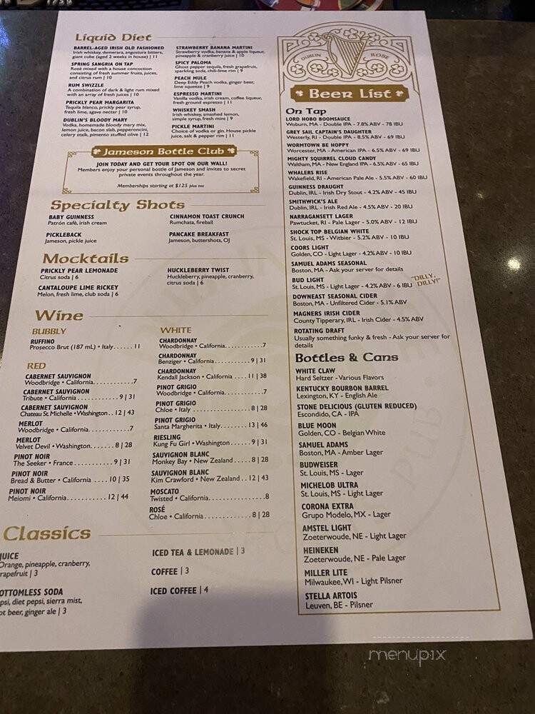 Darlings Restaurant - Seekonk, MA menu_pic