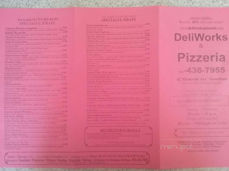 Deliworks Pizzaria - Stoneham, MA menu_pic