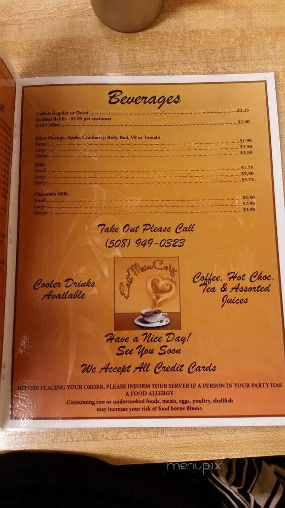 East Main Street Cafe - Webster, MA menu_pic