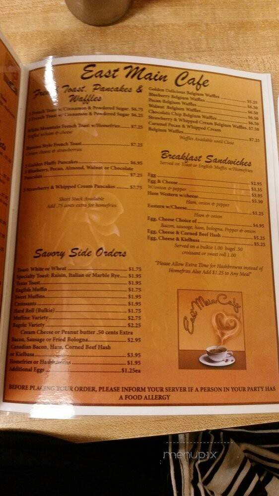 East Main Street Cafe - Webster, MA menu_pic