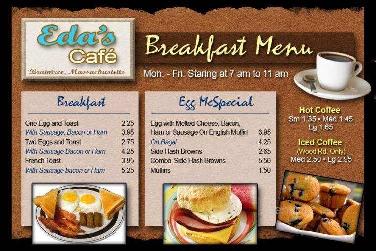 Edas Cafe - Braintree, MA menu_pic