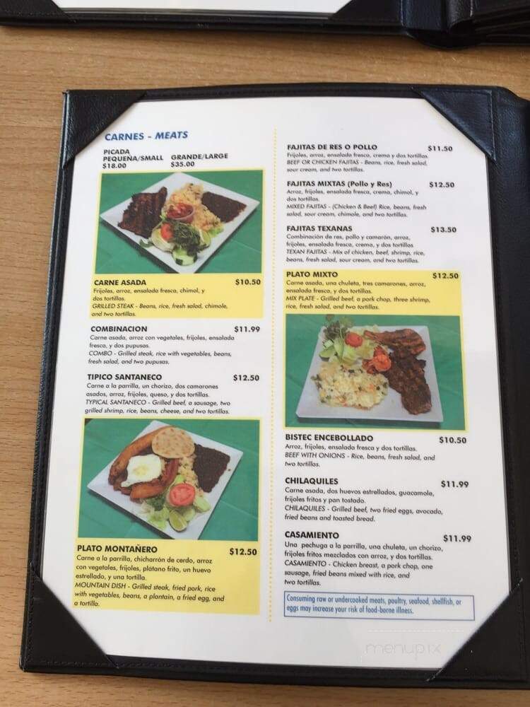 El Santaneco - Chelsea, MA menu_pic