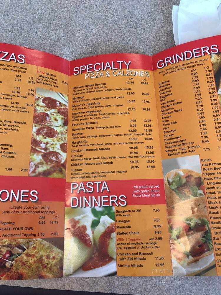 Hanover House Of Pizza - Hanover, MA menu_pic