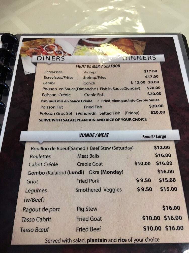 Highland Cuisine - Somerville, MA menu_pic