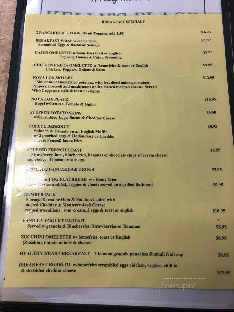 Kelly's Restaurant - Canton, MA menu_pic