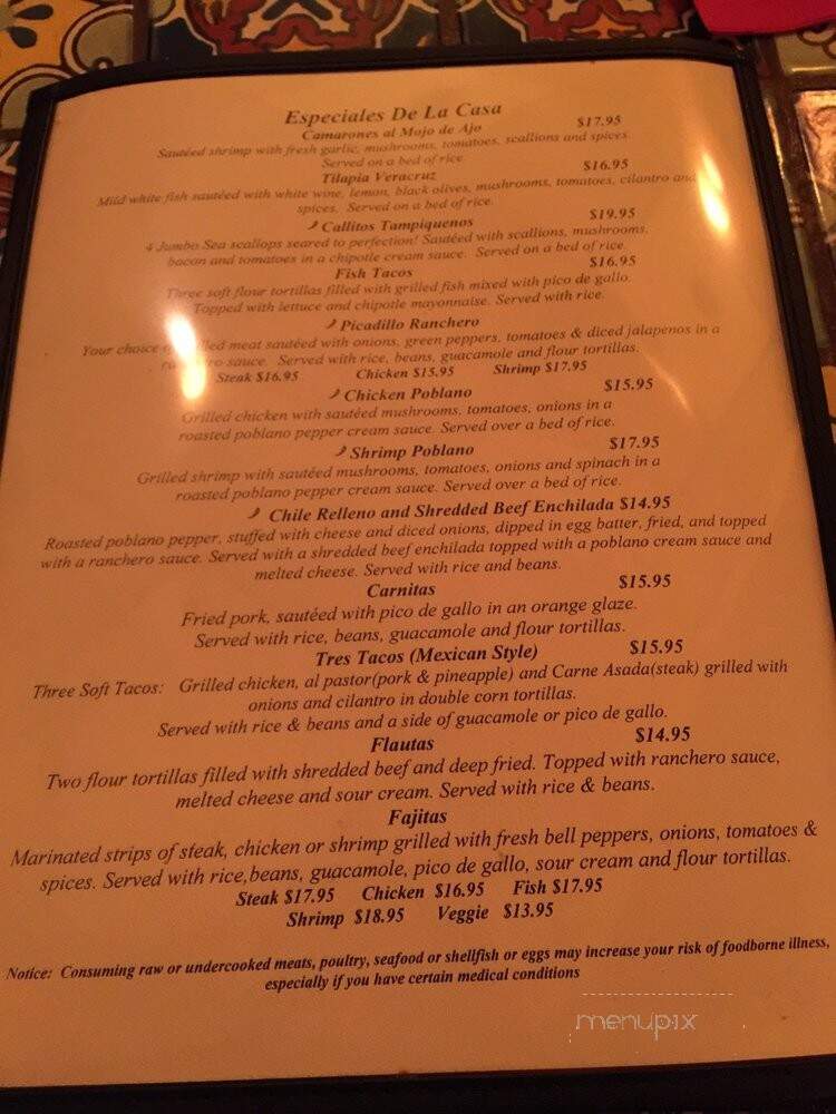 La Siesta Restaurante - Winthrop, MA menu_pic
