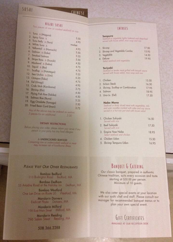 Mandarin Westboro - Westborough, MA menu_pic