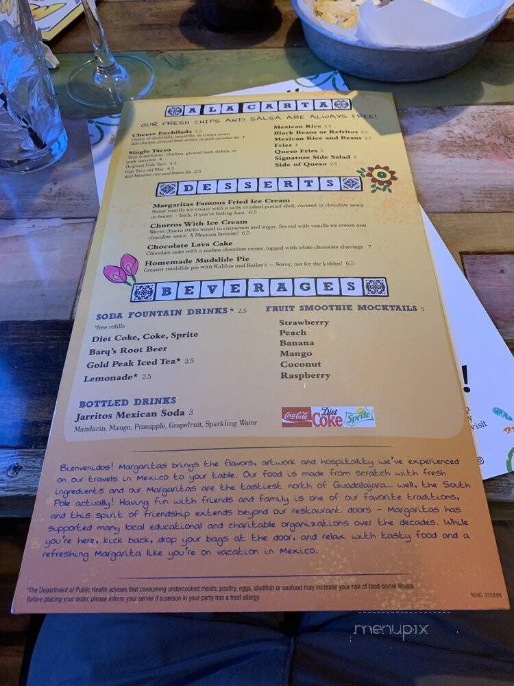 Margarita's Mexican Restaurant - Waltham, MA menu_pic