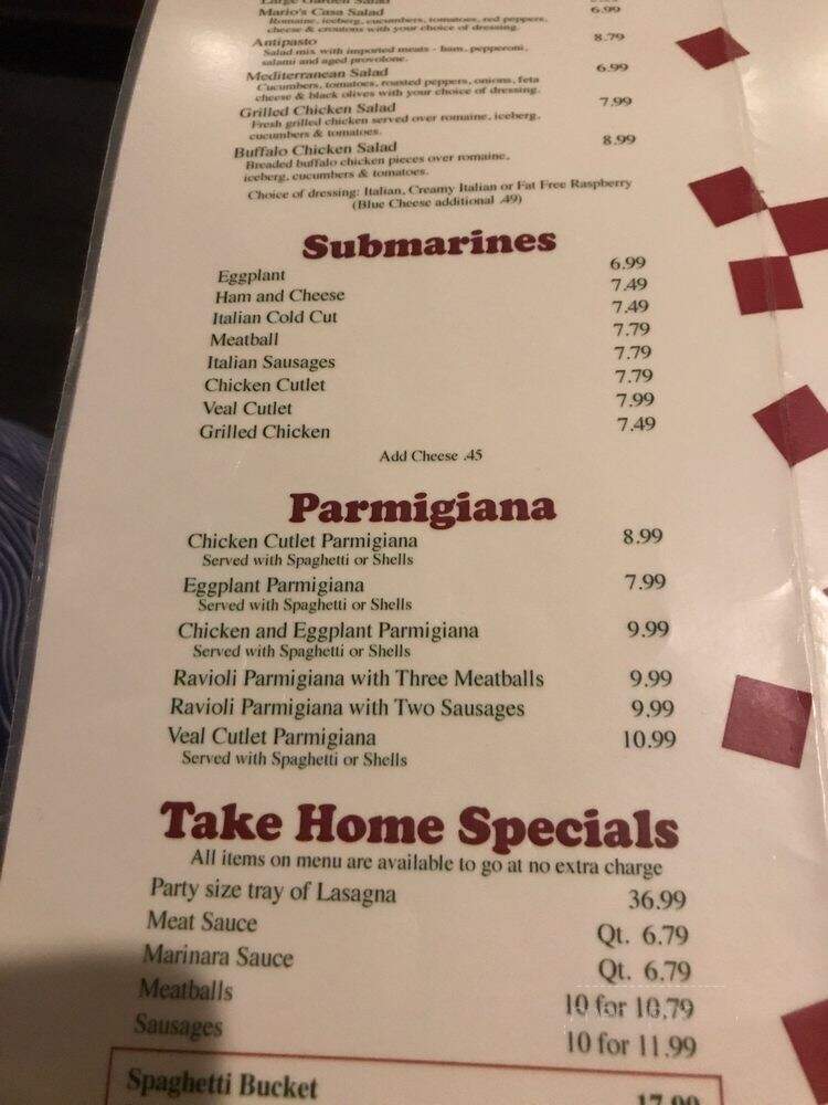 Mario's Italian Restaurant - Lexington, MA