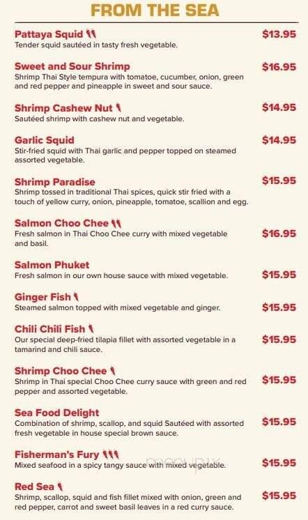 Maung Thai Restaurant - Hingham, MA menu_pic