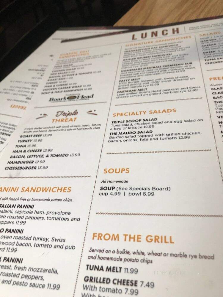 Mauro's Village Cafe - Southborough, MA menu_pic