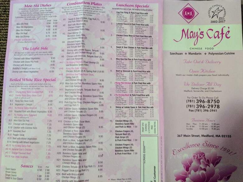 May's Cafe Chinese Food - Medford, MA