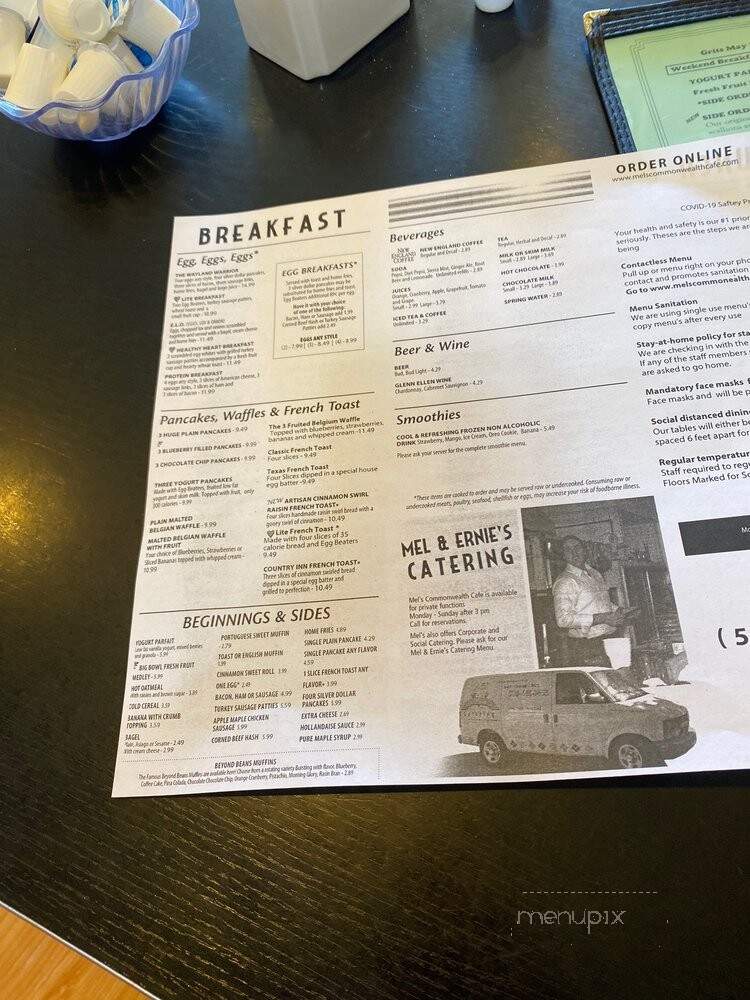 Mel's Restaurant - Wayland, MA menu_pic