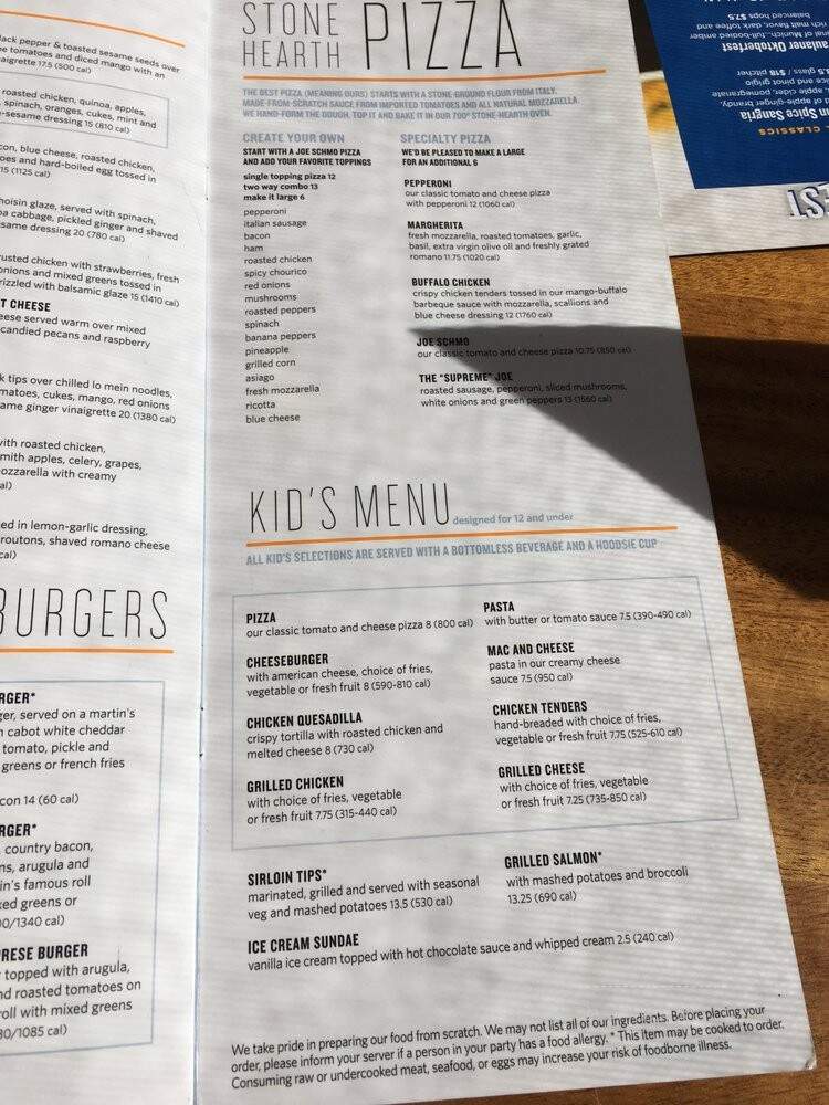 Not Your Average Joe's - Methuen, MA menu_pic
