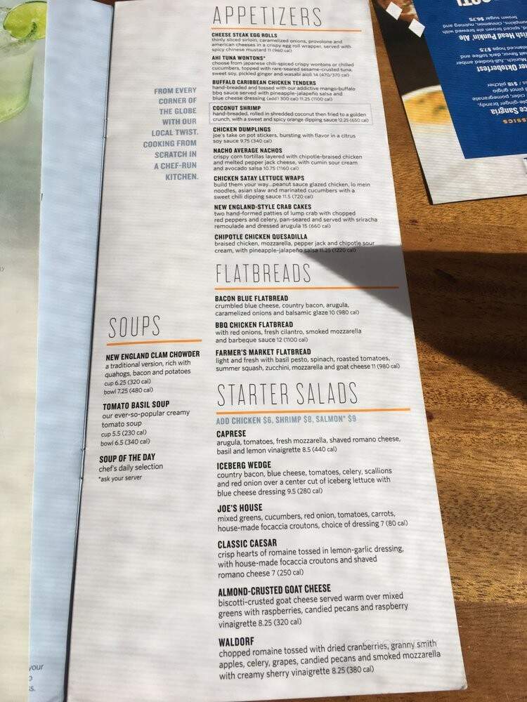Not Your Average Joe's - Methuen, MA menu_pic
