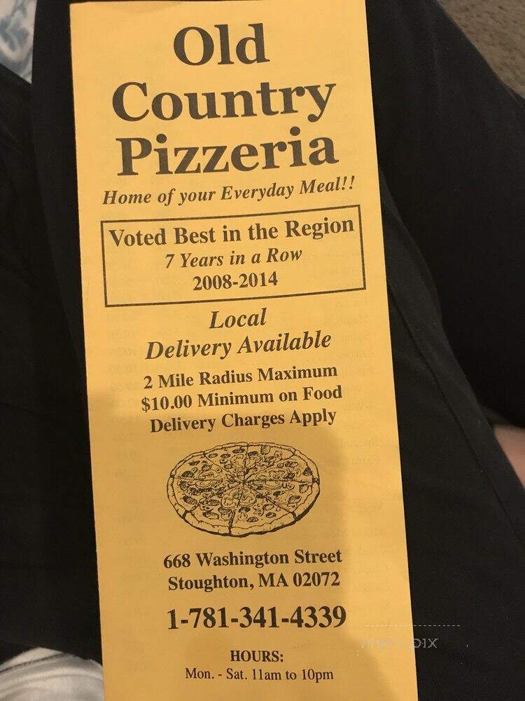 Old Country Pizzeria - Stoughton, MA