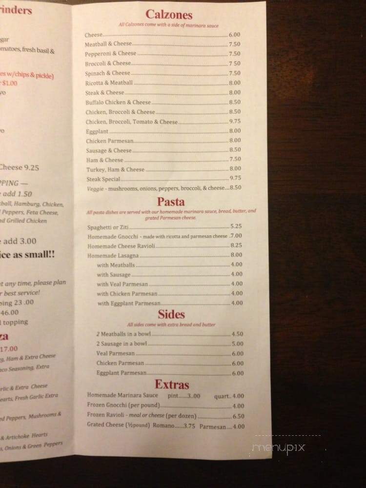 Paisanos Pizza - Leominster, MA menu_pic