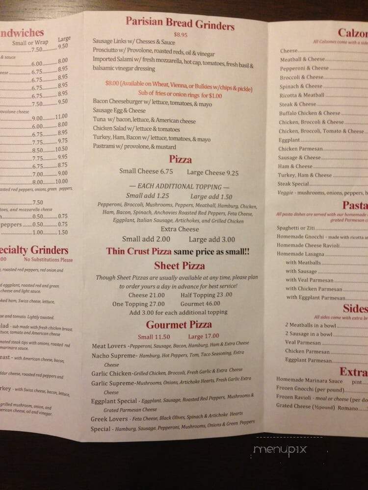 Paisanos Pizza - Leominster, MA menu_pic