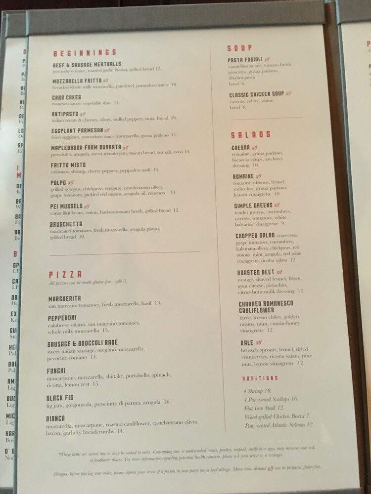 Papa Razzi - Wellesley, MA menu_pic