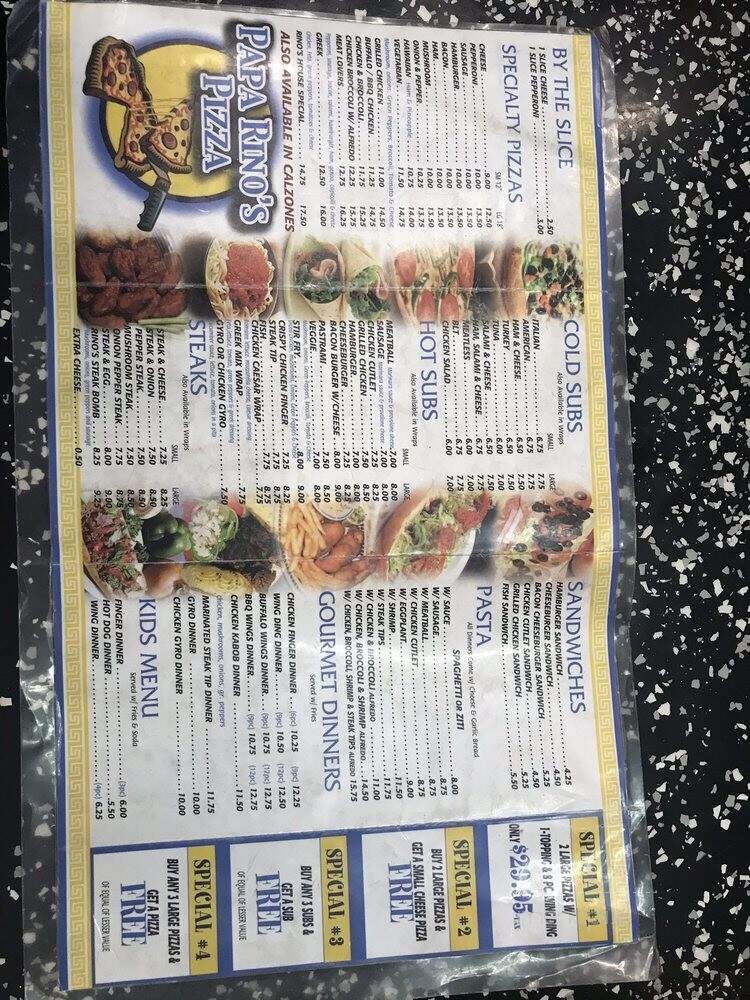 Papa Reno's Pizza IV - Dorchester, MA menu_pic