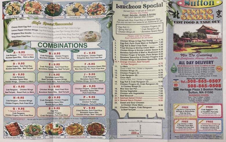 Peking Garden - Sutton, MA menu_pic
