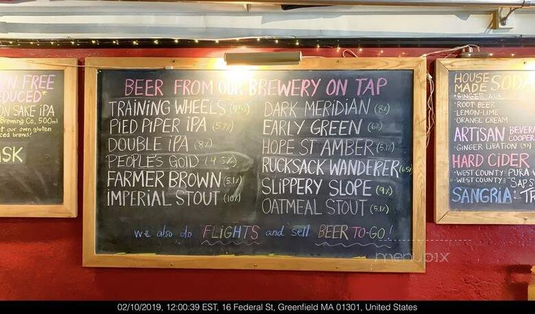 People's Pint Brewpub - Greenfield, MA menu_pic