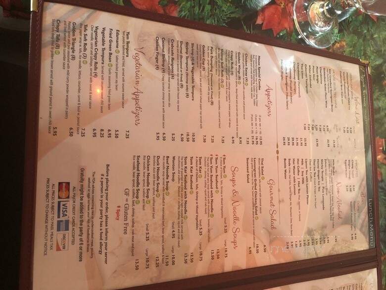 Pepper Terrace Thai Cuisine - Franklin, MA menu_pic