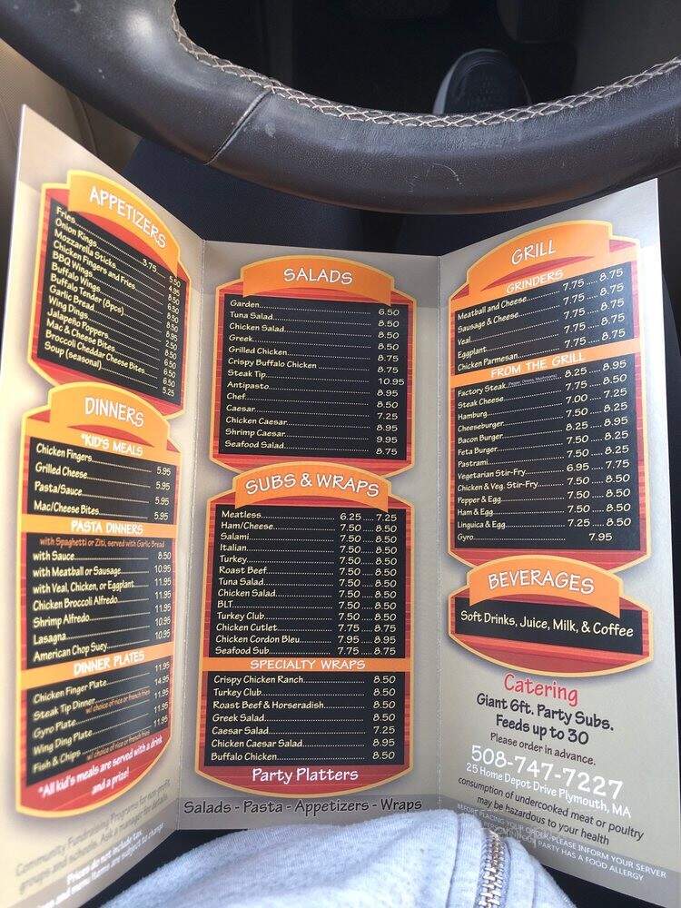 Pizza Factory - Plymouth, MA menu_pic