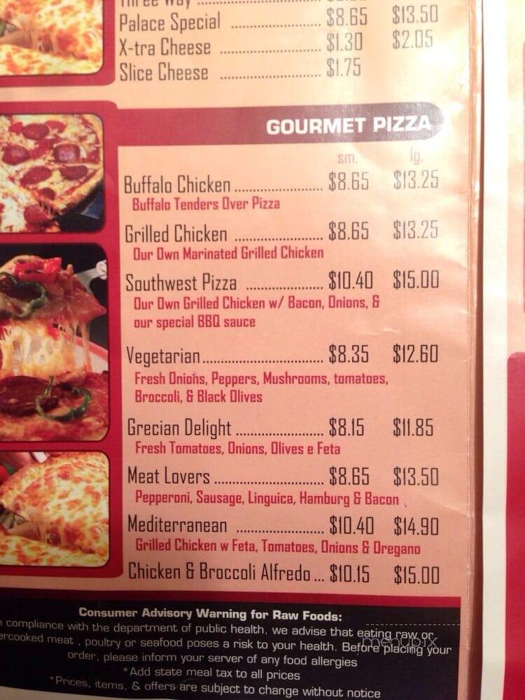 Pizza Palace - Brockton, MA menu_pic