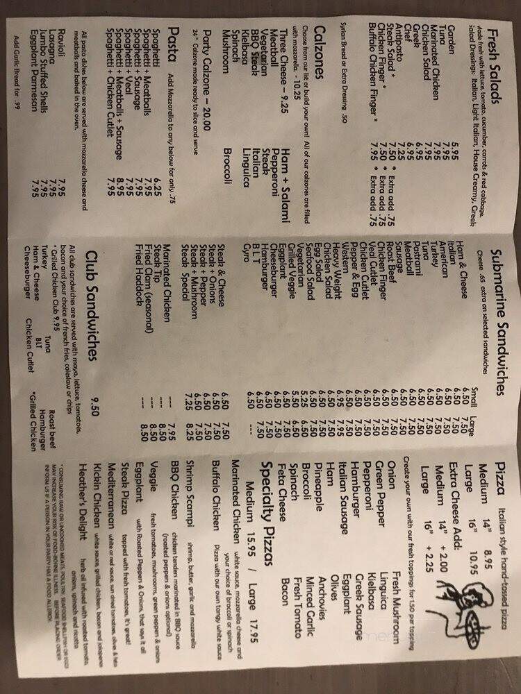 Pizza Place - Chelmsford, MA menu_pic