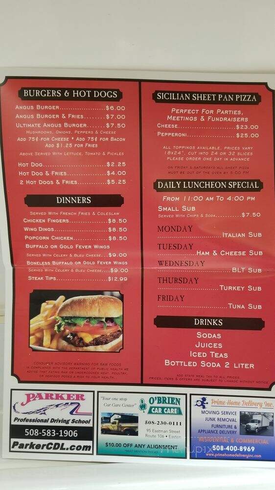 Pizza Time - Norton, MA menu_pic
