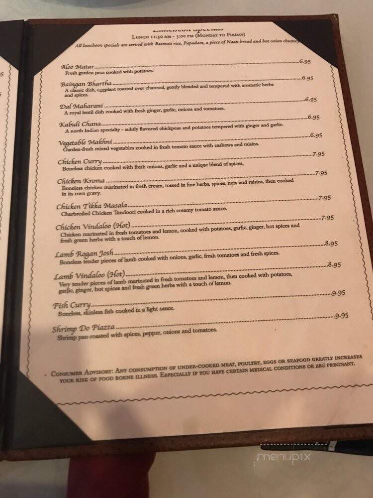 Rang Indian Restaurant - Stoneham, MA menu_pic