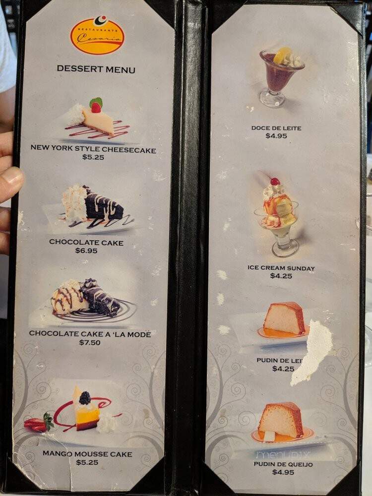 Restaurante Cesaria - Dorchester, MA menu_pic