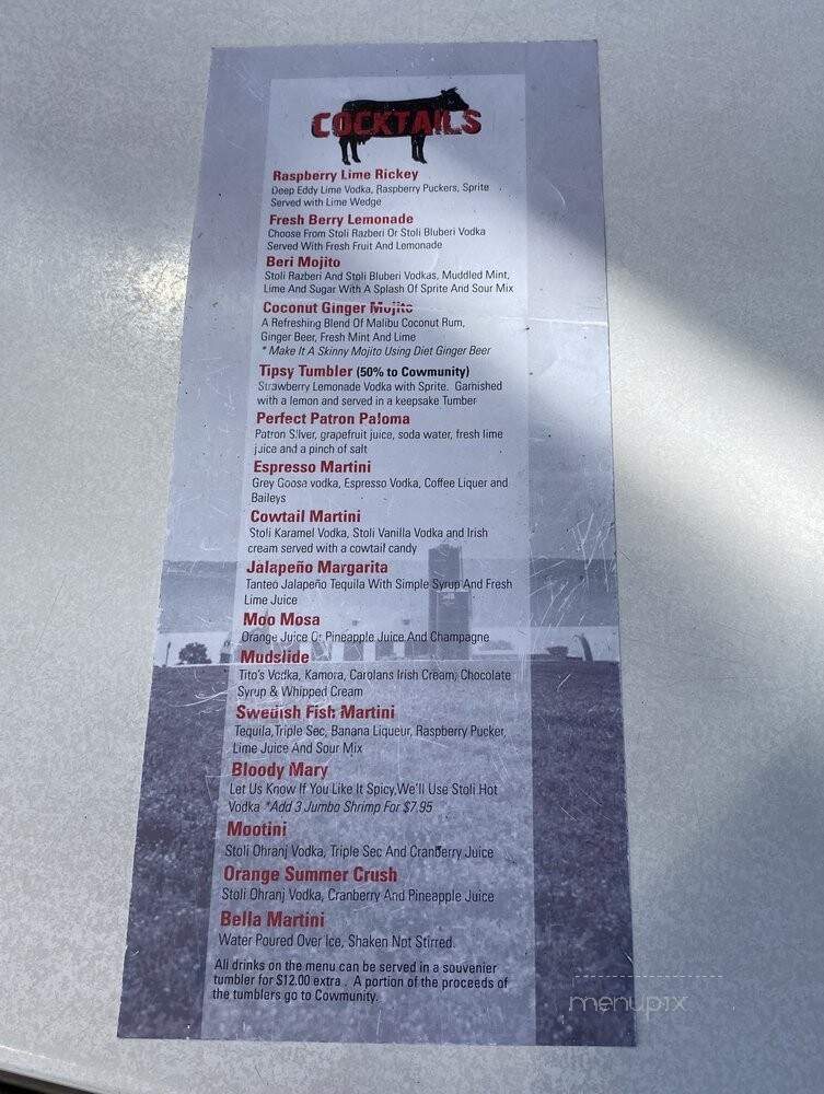 Sailing Cow Cafe - Dennis Port, MA menu_pic