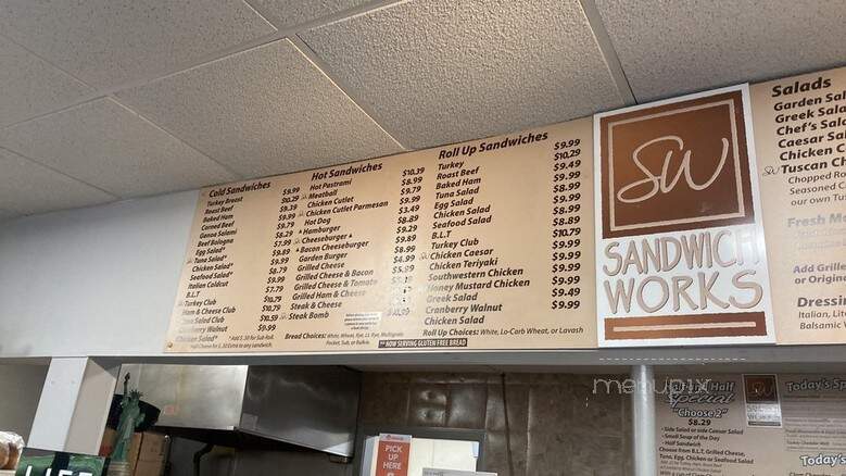 Sandwich Works - Newton Center, MA menu_pic