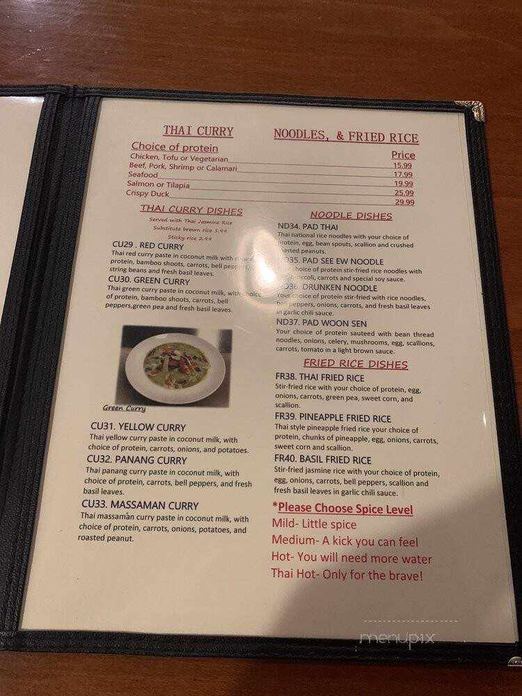 Siam Square - Great Barrington, MA menu_pic