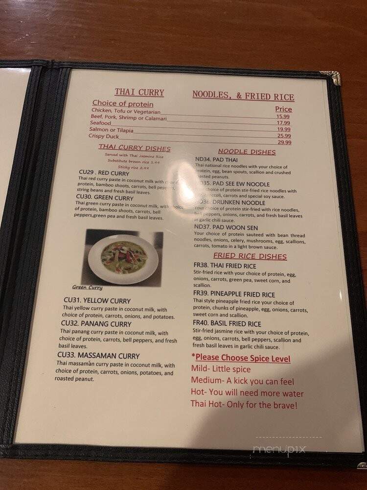 Siam Square - Great Barrington, MA menu_pic