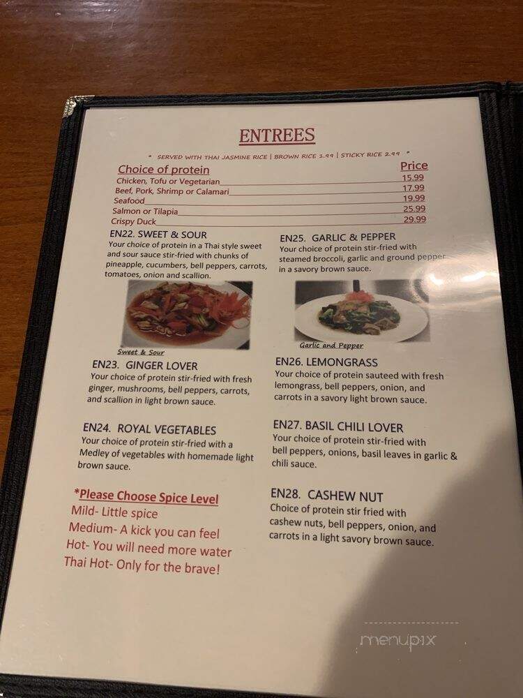 Siam Square - Great Barrington, MA menu_pic