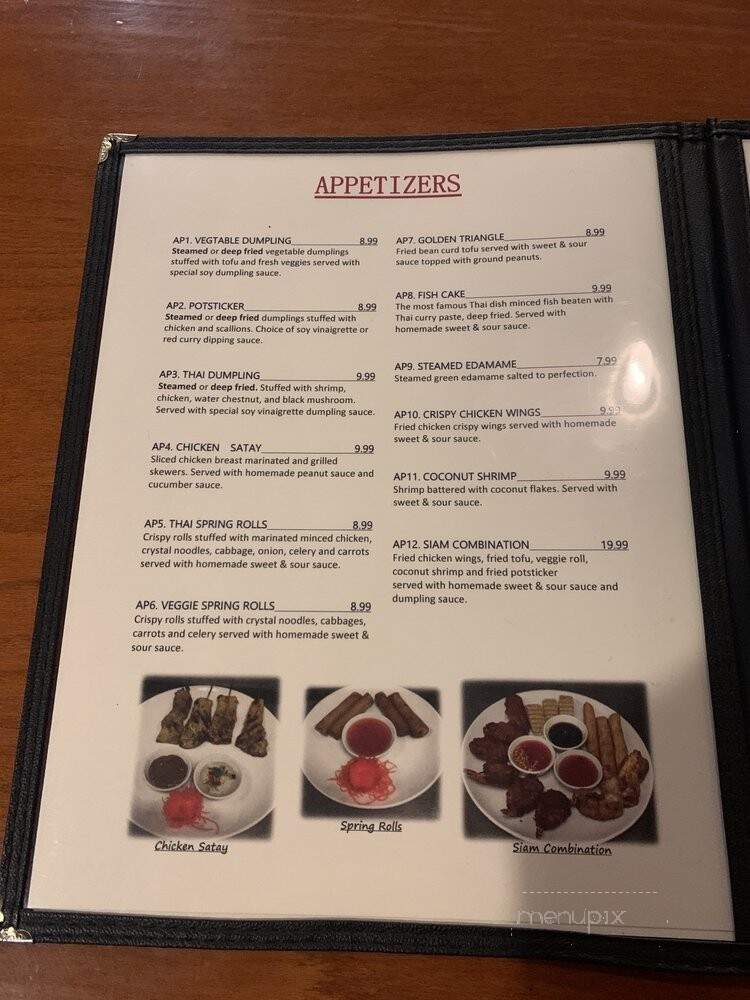 Siam Square - Great Barrington, MA menu_pic